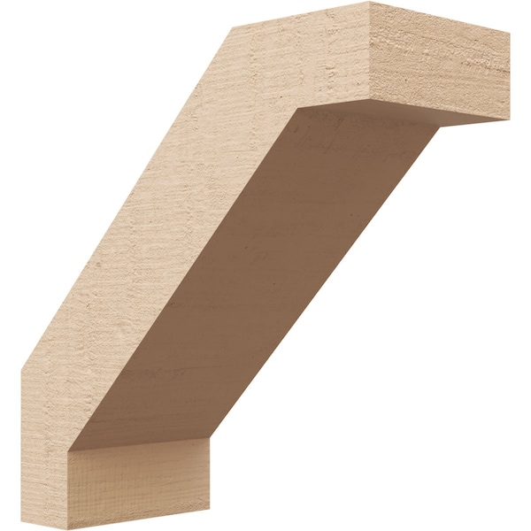 Ekena Millwork 5-inch W x 12-inch D x 12-inch H Burlington Rough Cedar Woodgrain TimberThane Knee Brace, Primed BRCUR05X12X12BURRCPR - main